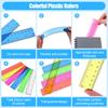 24Pcs Colorful Ruler Clear Plastic Rulers Clear Assorted Kids Measuring Straight Ruler With Inches Centimeters Millimeter Bulk B