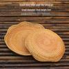 Vietnamese Handmade Rattan & Bamboo Basket for Fruit or Steamed Buns - Round, Simple Design for Household Use