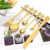 36 Teile/satz Gold Edelstahl Besteck Set Westlichen Lebensmittel Geschirr Löffel Gabel Messer Geschirr Küche Party Besteck Set
