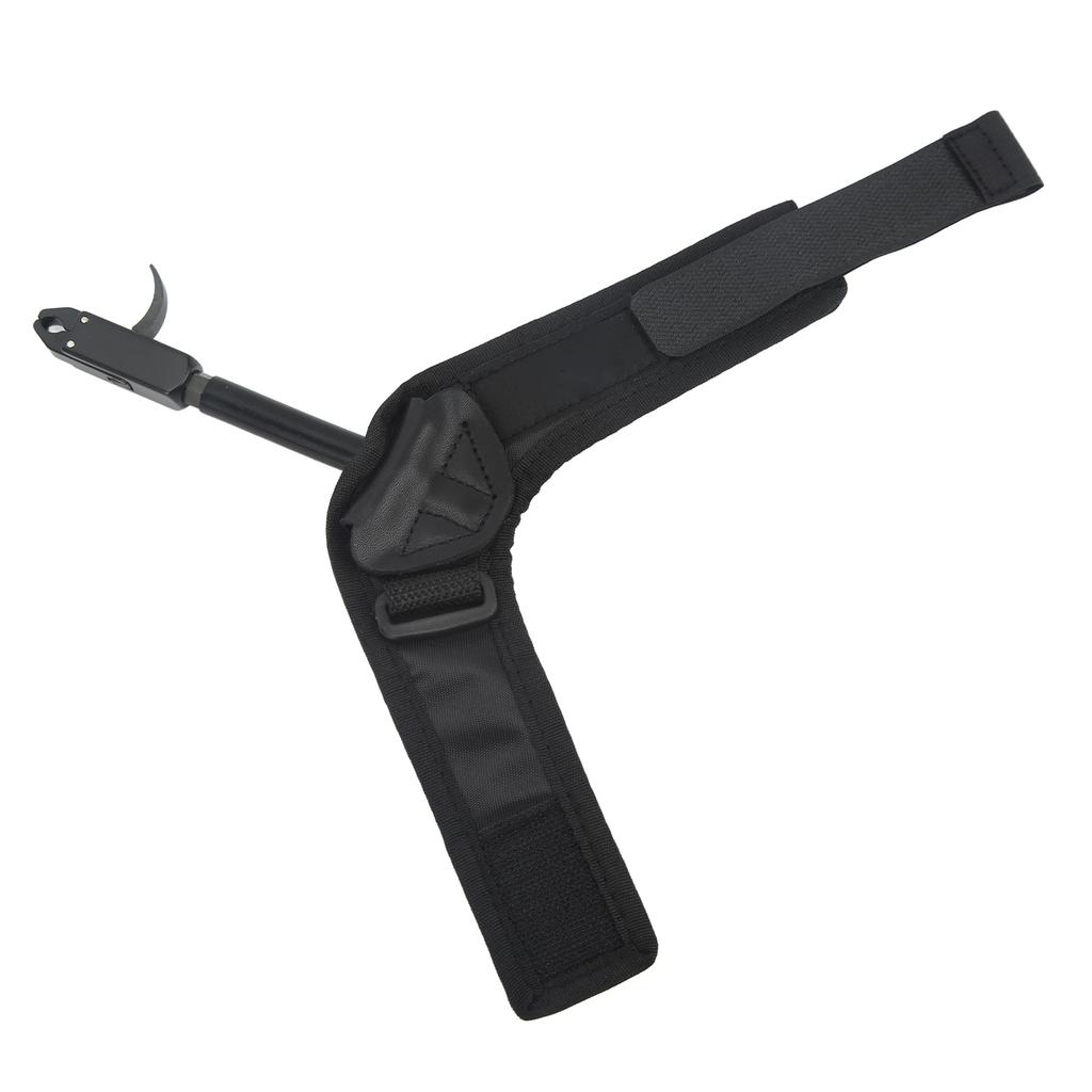 Bow Caliper Release Aid Aluminum Alloy Neoprene Wrist Strap Archery Accessories for Hunting Black Caliper Head