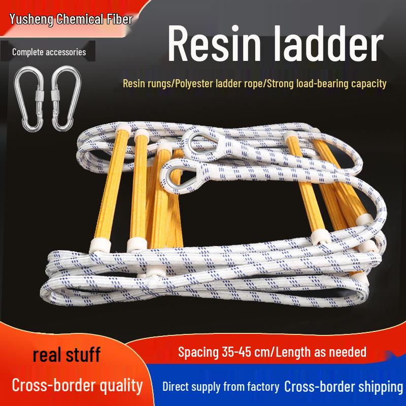 Outdoor Polyester Climbing and Rescue Ladder - Fire Escape and Insulated Rope Design