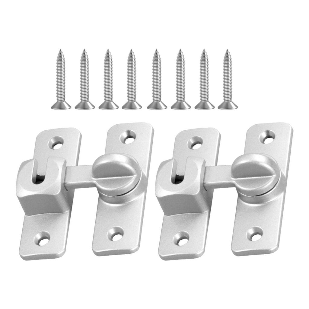 Solid Buckles Sturdy Aluminum Alloy Door Lock Without Drilling Required for Bathroom and Hotel Privacy Protective