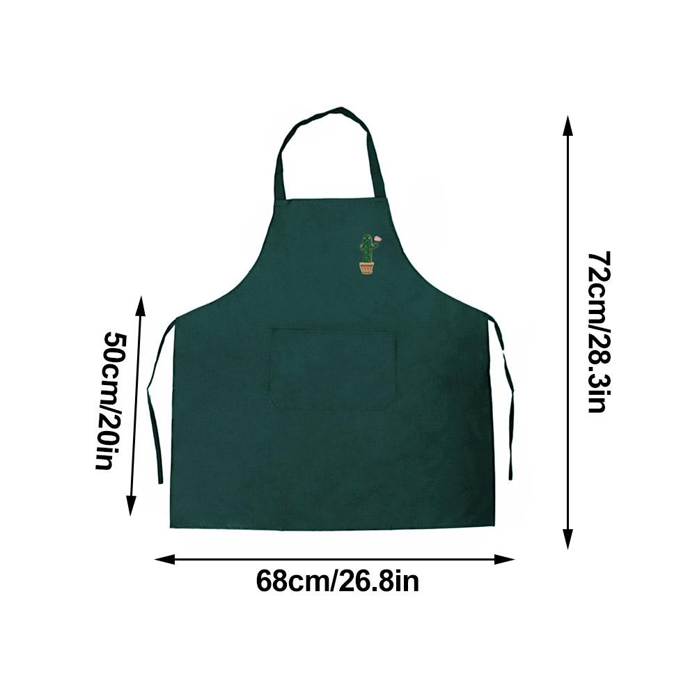 Kitchen Waterproof Oil-Proof Apron for Home Use Aprons with Pockets Polycotton Stain-Resistant Kitchen Aprons Cooking Aprons