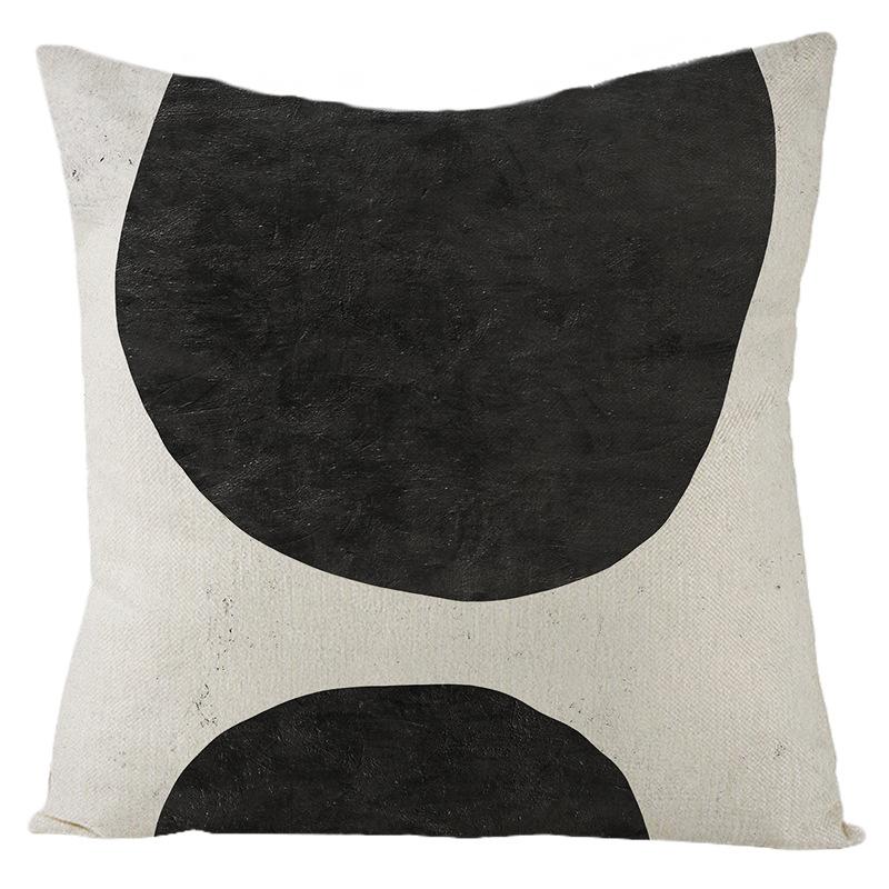 Severský Abstraktní Geometrický Lněný Povlak na Polštář Domácí Měkký Nábytek Polštář Kryt