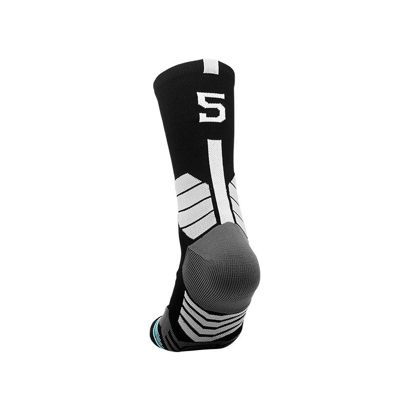 Elite Men's Mid-Calf Basketball Socks - Thickened, High-Top, Digital Star Player Sports Socks