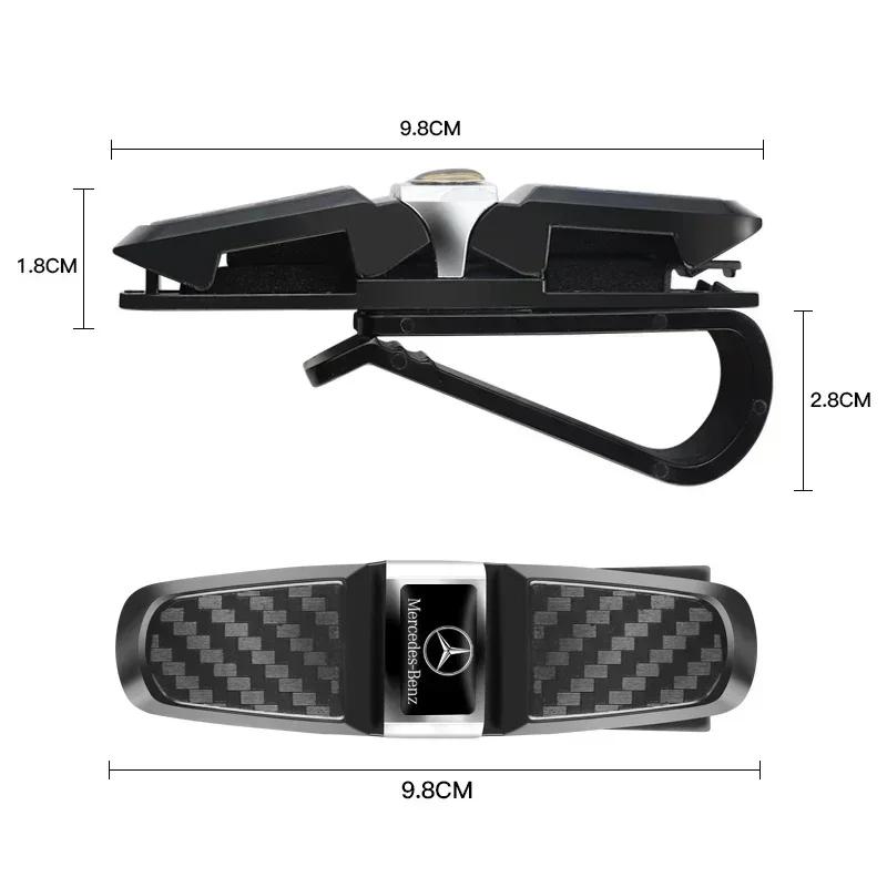 VVKQ9 ABS Glasses Clip Car Sun Visor Card Ticket Clamp Fastener For Mercedes Benz AMG GLE GLS CLS GLC CLA GLA GLK ML C197 R231 W167