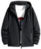 EASTEMPO Loose Solid Plus Size Men's Jacket, Autumn, Casual, Business, Stylish, Fit, Lightweight, Color, (L, Black)