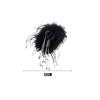 Black Feather Tassel 13Cm Claw Clip Women Hair Accessories For The Back Of The Head