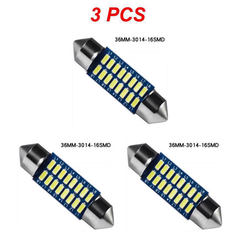 1/3/5PCS Festoon Car LED Interior Reading Light 4000K Warm White C5W C10W 31mm 36mm 39mm 41mm Auto Room Ceiling Dome Lamp 12V