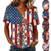 Shirts For Women Trendy V Neck T Shirts Casual Printed Blouse Tops For Women