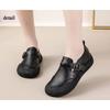 Womens Comfortable Leather Slip on Platform Flat Loafers Casual Work Business Driving Walking Dress Shoes