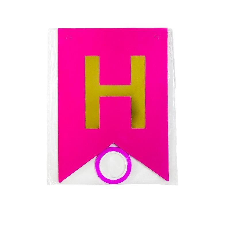 Grattis på födelsedagen Bronzing Svalstjärtsflagga Dekorativ Banner Festarrangemangstillbehör Grattis på födelsedagen Flagga