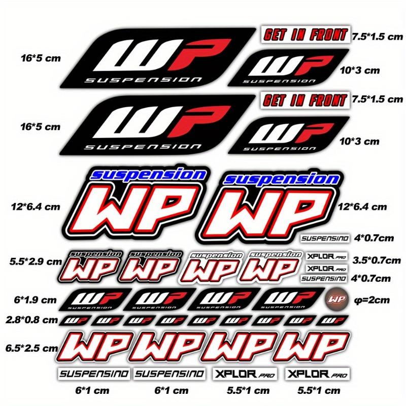 WP Moto Sticker Accessory Laser Rainbow Suspension Modification decoration Motorcycle Waterproof Decal