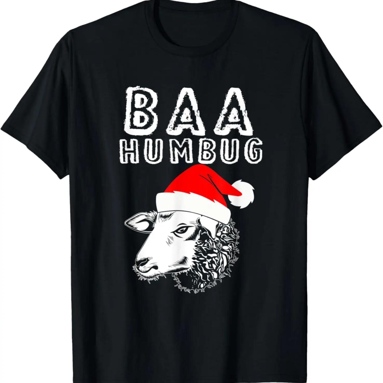 FUNNY Sheep Christmas T-Shirt S