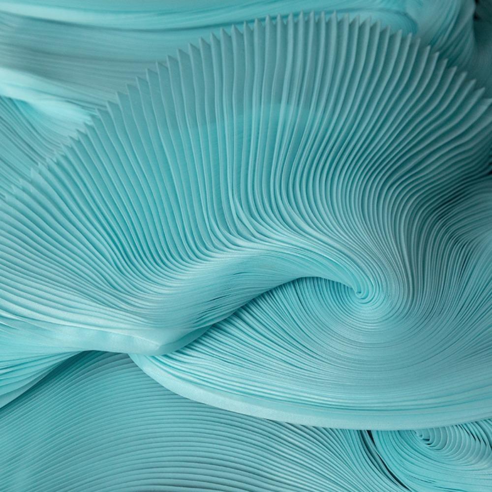 Small Wrinkle Pleated Organza Fabric 142cm Wide DIY Stiff Material  Stage Decoration