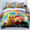 Cute Cartoon Bedding Set for Kids Adult Exquisite Home 3Piece Set with SpongeBob Print,Bed Cover Duvet Cover Pillow Case Bedroom