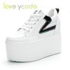 Spring and Autumn Women's Natural Leather Thick Sole Fashion Casual Shoes
