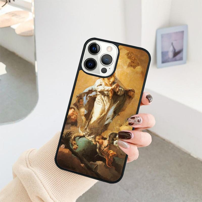 Virgin Mary Phone Case For iPhone 17 Air 16 15 14 11 12 13 Pro  MAX Plus coque Cover Shell