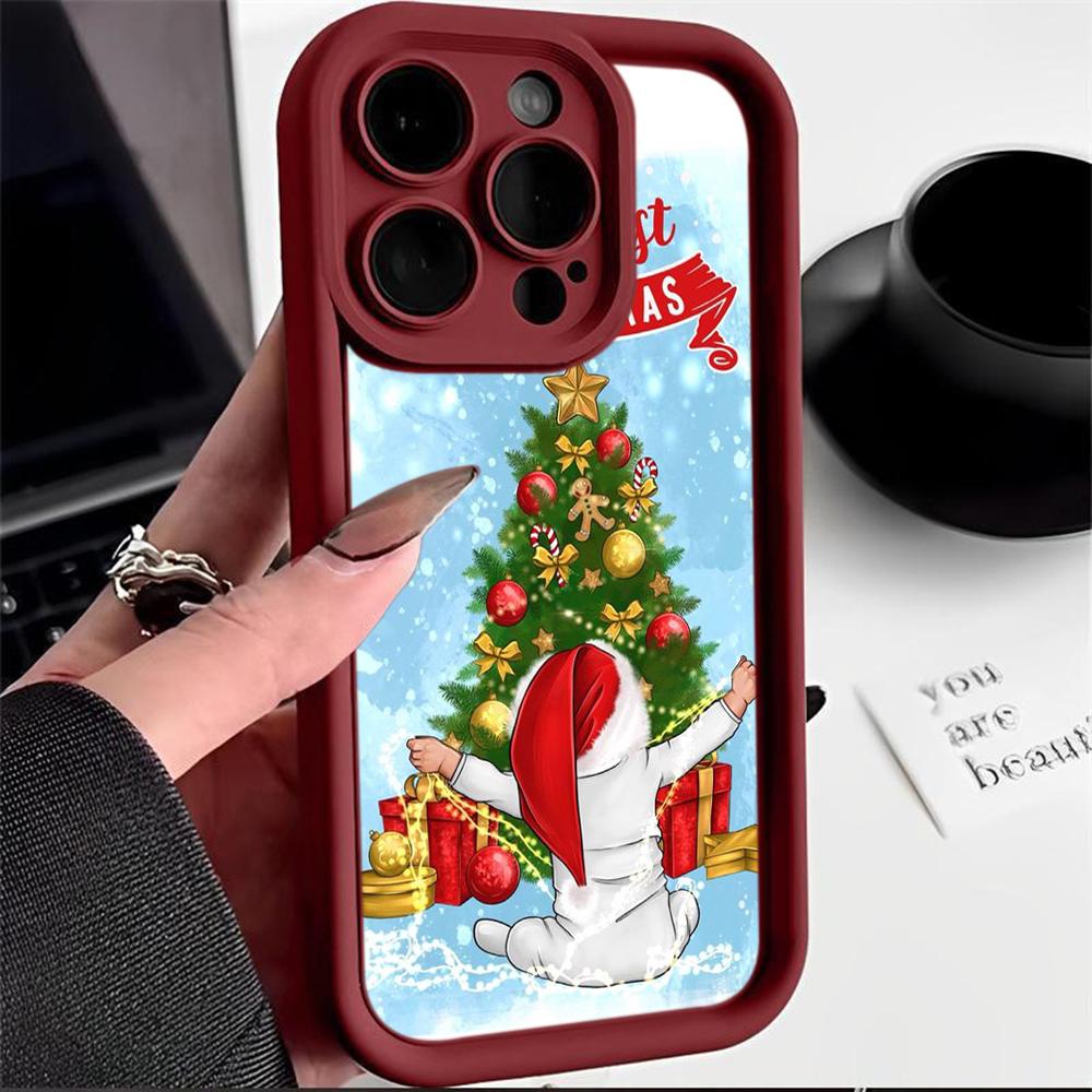 Ae108 Happy New Year Merry Christmas Phone Cases for Xiaomi 14T 12 11 Lite 5G NE Redmi 13C 14C 9a A3 Note 12 Pro 11s Angel Eye Ladder Protective Cover