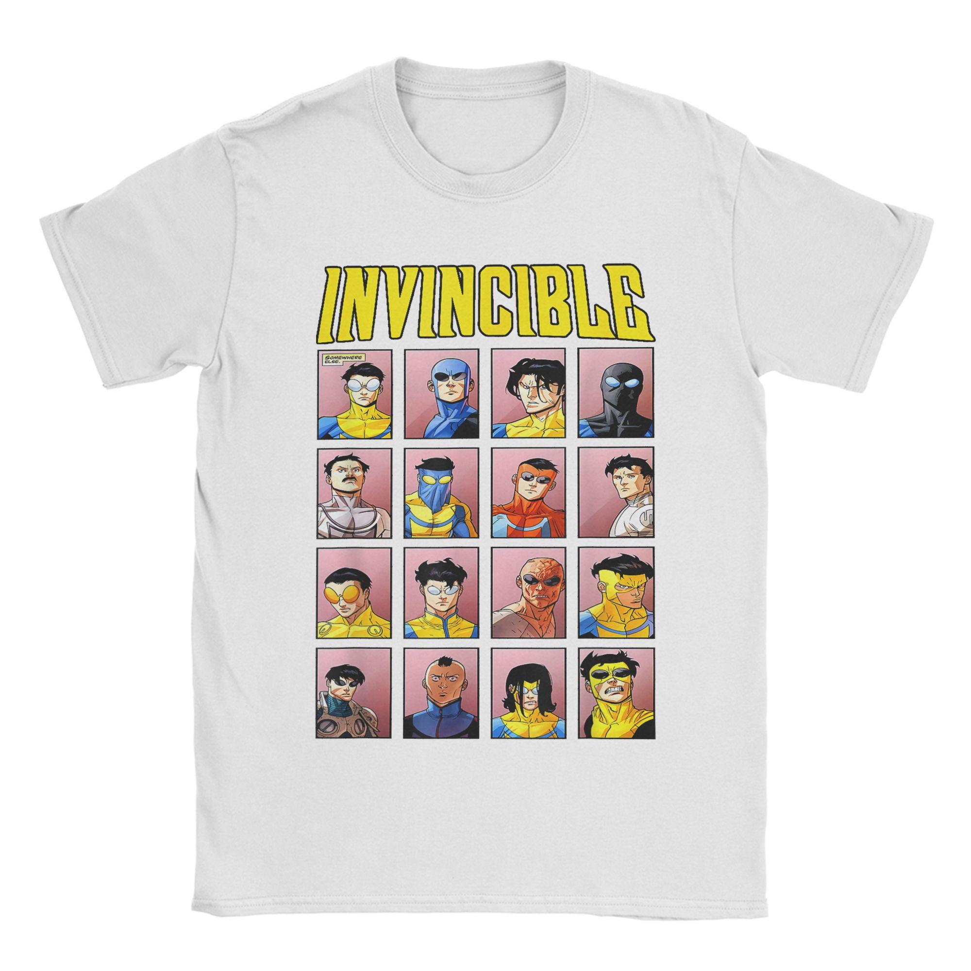 

Invincible Variants Anime Men T Shirt Mark Grayson Novelty Tees Short Sleeve O Neck T-Shirts Cotton Gift Merch M