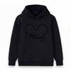 Kids Boys Girls Hoodie Sweatshirt, Cute Cartoon Mouse Ears Graphic Casual Long Sleeve Pullover Hooded Tops, Soft Lightweight Loose Fit Daily Wear for