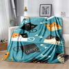 9 Cute Cat Cartoon Soft Flannel Fluffy Throw Camping Blanket for Children Sofa Throw Thin Blanket Fashion Gift