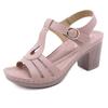 Europe and the United States Sandals Female Metal Buckle Stitching Sandals Thick High Heel Comfortable Large Size Sandals