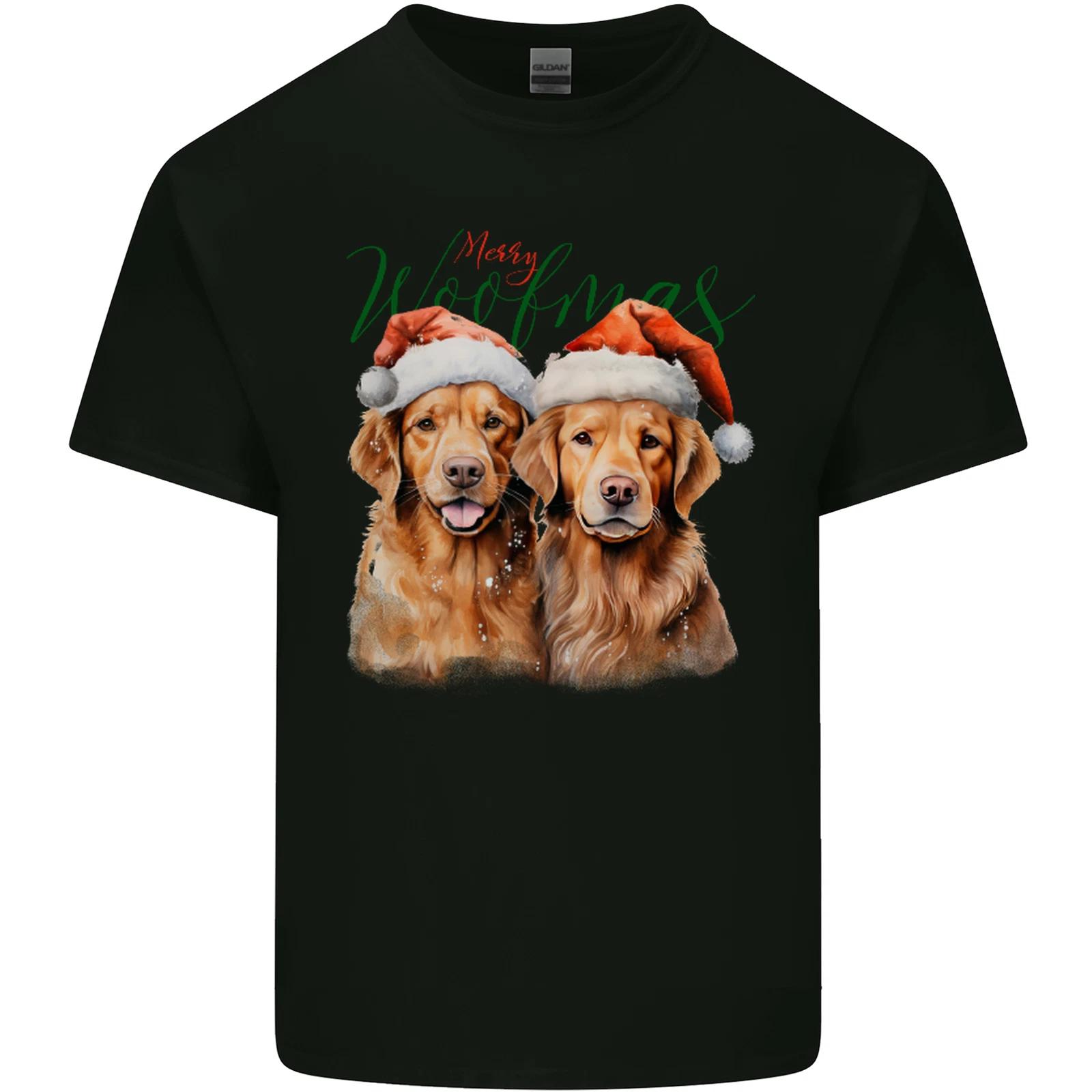 

Christmas Golden Retrievers Dogs Xmas Kids T-Shirt Childrens M