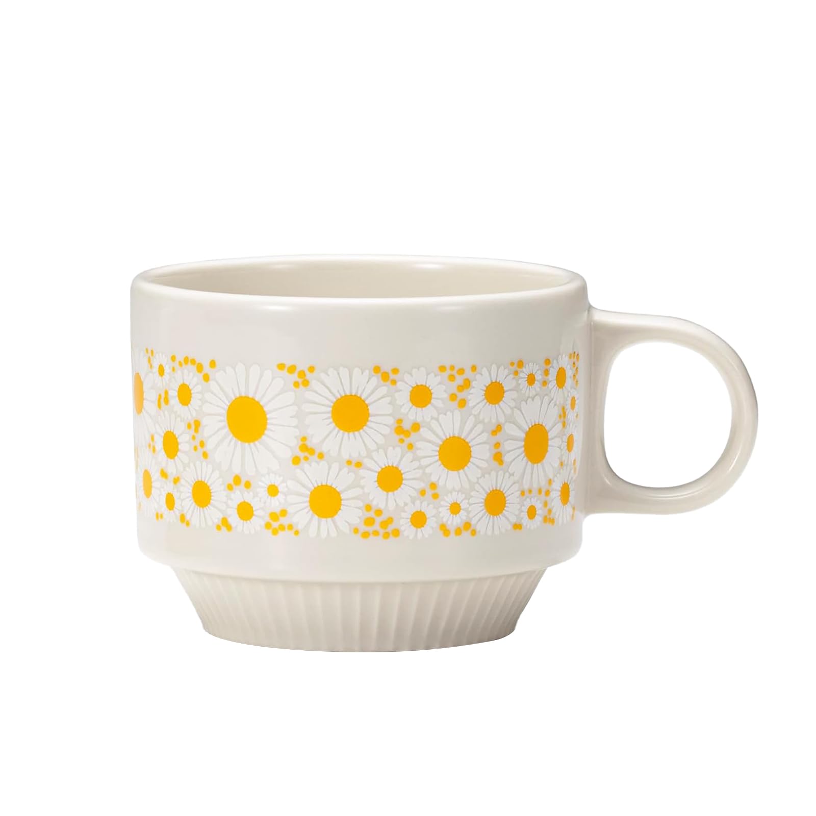 

ADERIA Retro Wide Mug, Blooming Flowers, 310ml, Gift Box Included, Made in Japan, ZK41281. Microwave safe. Stylish, fashionable, Nordic design. Larg