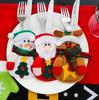 Christmas Xmas Decor Santa Kitchen Tableware Holder Pocket Dinner Bag New Year Silverware Holders