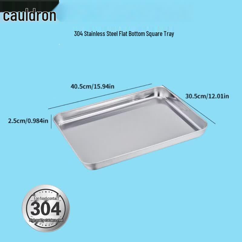 304 Stainless Steel Rectangular Dining Plate