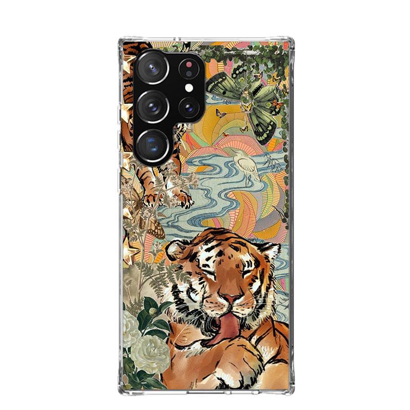 Superior Tiger Pattern Art Phone Case For Samsung Galaxy S26 S25 Edge S24 S23 FE S22 Ultra S21 Plus S20 + Fundas Cover Coque Gal