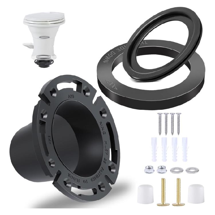 

Vehicle Toilet Seal And Flange Pair With Metal Attachments Washers For 300 310 320 Toilets 1