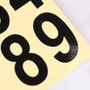 0-9 Car License Plate Reflective Number Label Stickers Waterproof Invisible Number Stickers Highly Reflective Vinyl Sticker