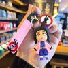 6PCS Demon Slayer Animation Design Figure POLYVINYL CHLORIDE Car Key Ring Adorable Animation Rubber Material Keyring Bagpack Innovative Couple Pendant
