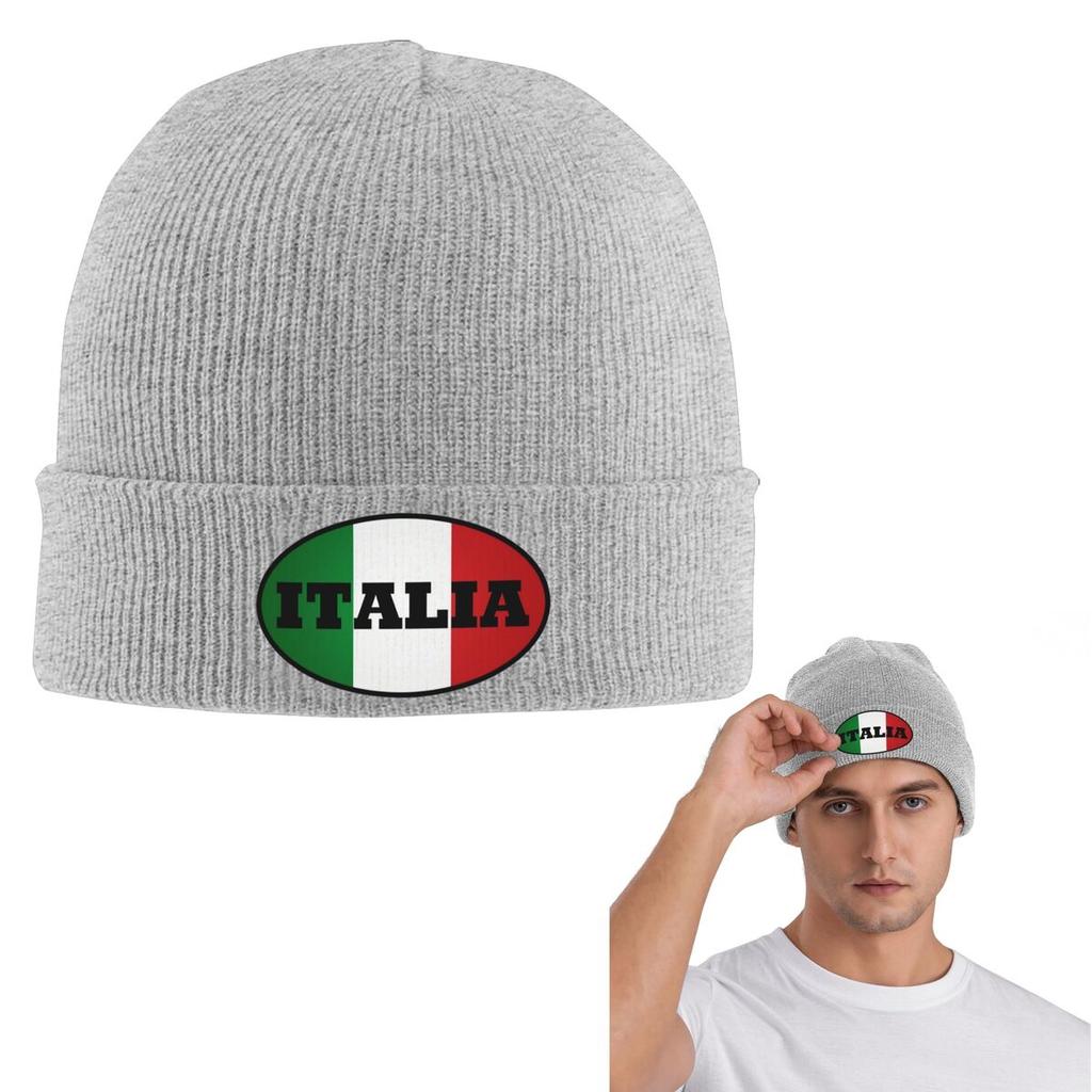 Italia Warm Knitted Cap Hip Hop Bonnet Hat Autumn Winter Outdoor Beanies Hats for Unisex Adult