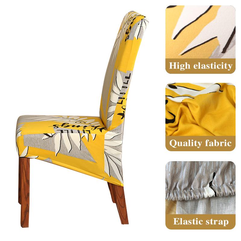 Pokrowiec na krzesło w rozmiarze XL z nadrukiem, elastyczny, z długim oparciem, z pokrowcem na krzesło do jadalni, hotelu, bankietów, dekoracji wnętrz