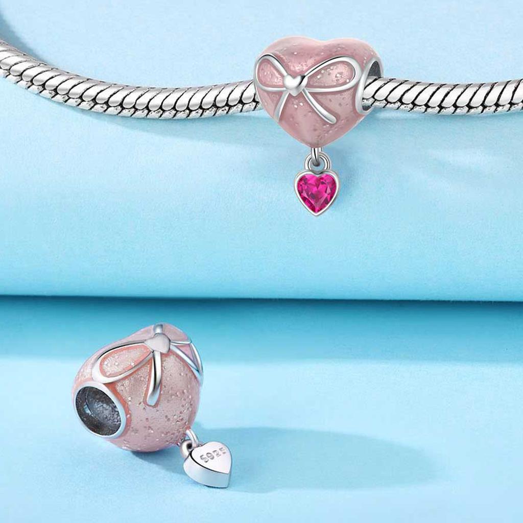 Forever Love Heart Pendant Beads Fit Original Charms Copper Bracelets Beads For Women Diy Jewelry Making Gift