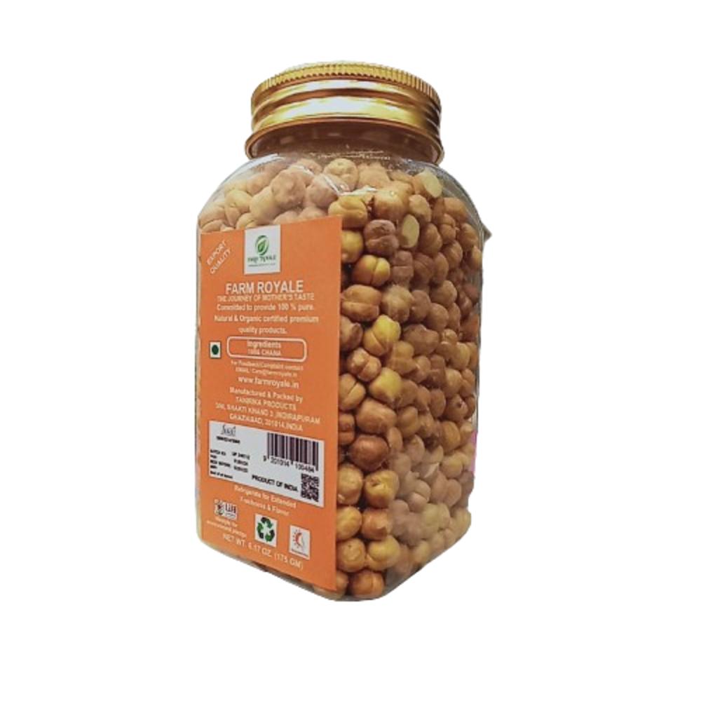 Farm Royale Roasted Chickpeas 175g | Roasted Chana | Crunchy Healthy Snack | Natural & Farm Fresh