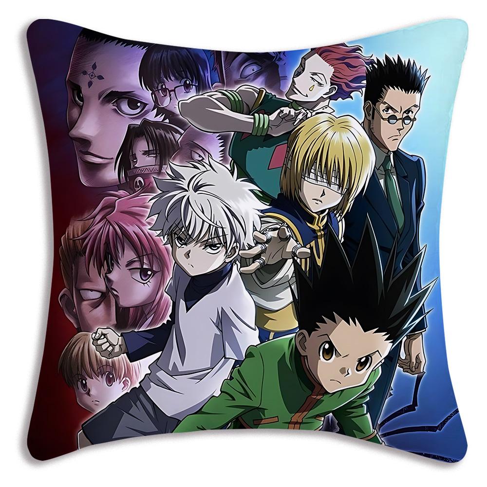 Anime For h-Hunter X HunterS Pillow Covers Cartoon Sofa Decorative Home Double-sided Printing Short Plush Cute Cushion Cover