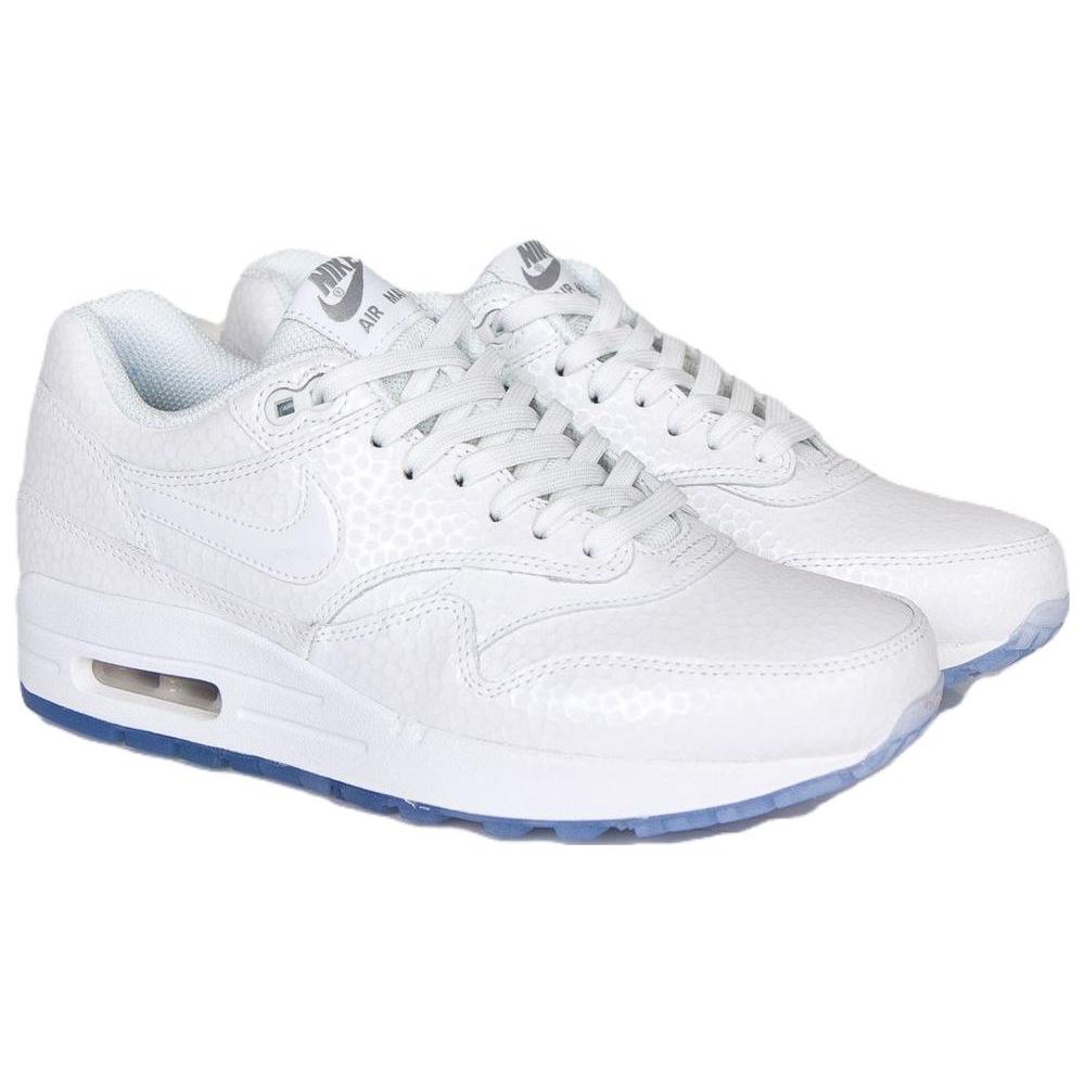 New Nike Air Max 1 White Metallic Silver Ice Women's 454746-106