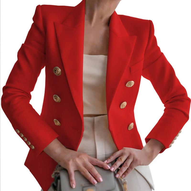 

Женские повседневные пиджаки, двубортный кардиган, женские тонкие пиджаки S