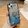 Suitable for Apple 16ProMax, Butterfly Ring Stand, Phone Case, Rhinestone, IPhone15 Electroplated Gradient Glitter Case