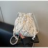 Seaside vacation wind rope woven bag women's 2025 spring and summer new beach bag crossbody bucket bag woven bag
