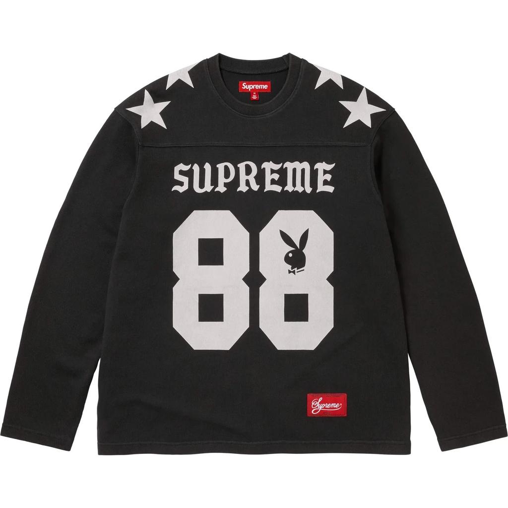 Supreme X Playboy L/S Football Top Black