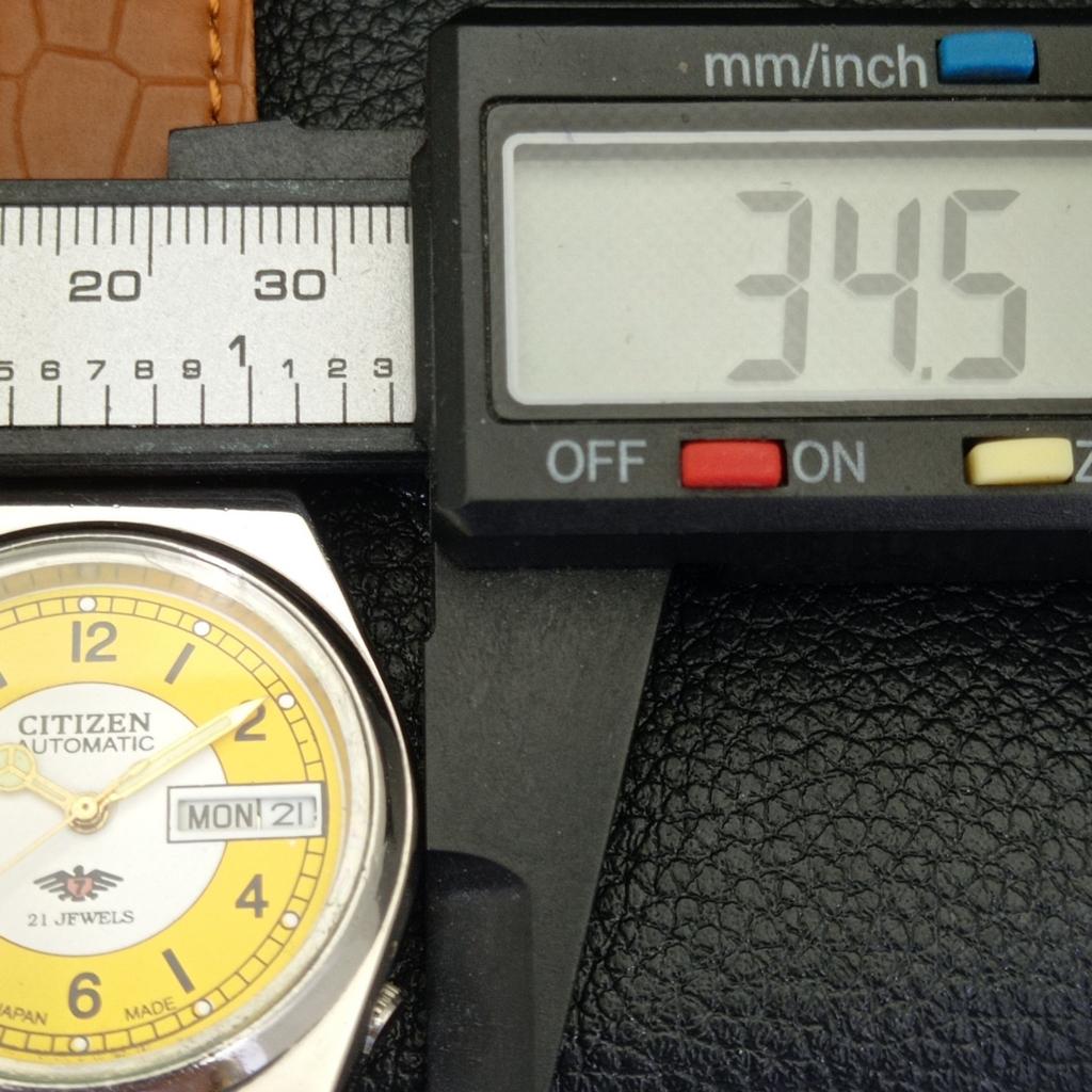 Citizen AUTOMATIC 8200 VINTAGE JAPAN MENS YELLOW COLOR DIAL WATCH A500298-2 R151b-a500298