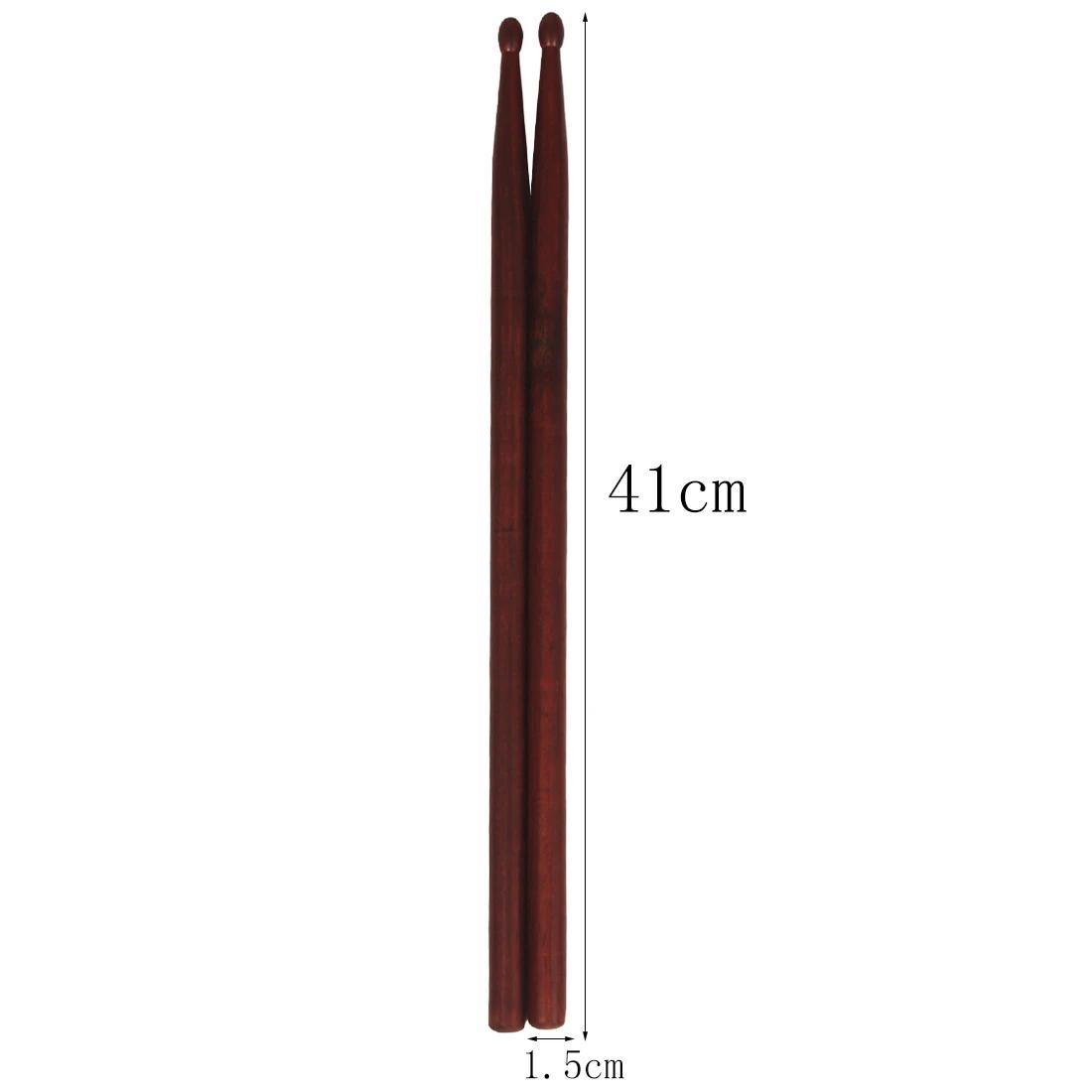 1pair Mahogany Drum Mallet Professional Percussion Accessories Red Wooden Drumsticks Practical Mahogany Sticks Instrument
