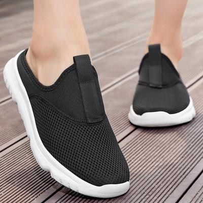 Atmungsaktive Mesh-Hausschuhe für Paare, Schuhe mit runder Zehenpartie zum Gehen im Freien, leichte, lässige Ballerinas, Indoor-Hausschuhe, weich besohlt, rutschfest