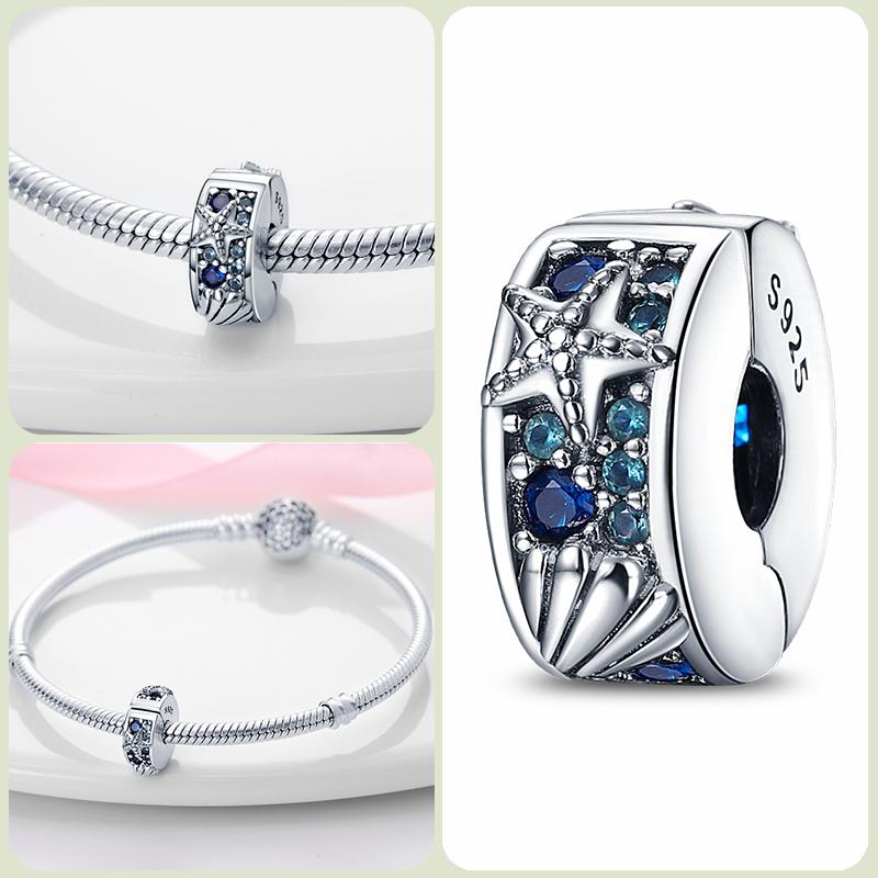 Modne koraliki zawieszki S925 ze srebra próby 925 w stylu klasycznym i romantycznym z motywem żółwia lotosu, odpowiednie do oryginalnej bransoletki DIY na prezent