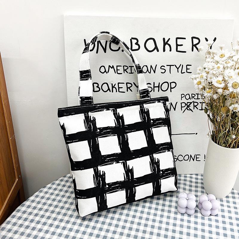 Leopard Print Double-Sided Canvas Tote - Large Capacity College Style Shoulder Bag